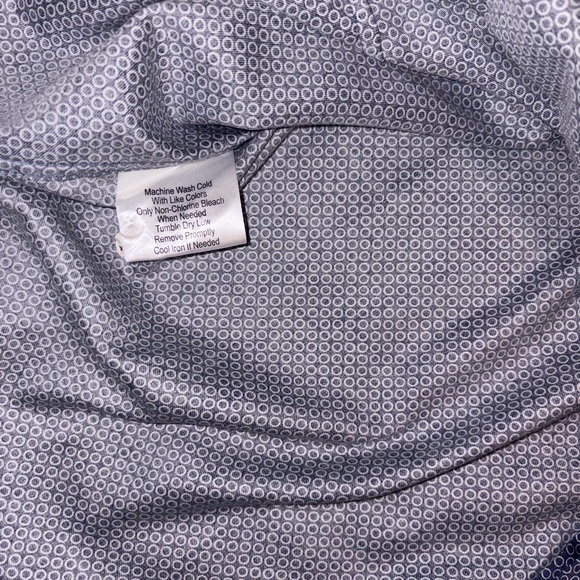 Egara Mens Button Down Dress Shirt Long Sleeve Non Iron Slim Fit Blue XL - Picture 9 of 12